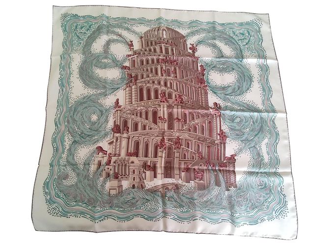 Hermès Carré "Rivières de Babel" Crudo