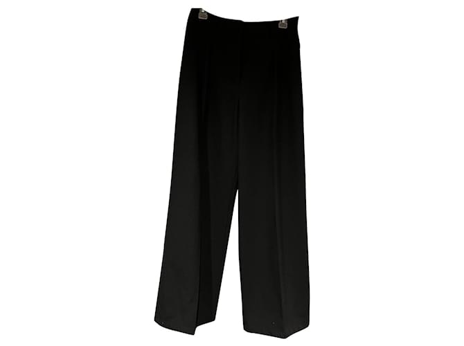 Hermès Pantaloni, ghette Nero Lana  ref.477351