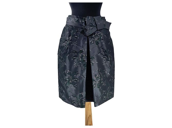 Saia Marni de seda verde Tamanho 40