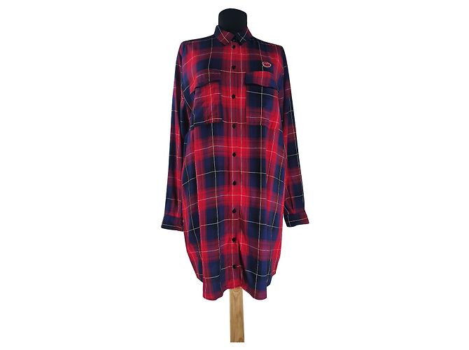 Munthe Plus Simonsen Maglia Lunga Rossa Multicolore in Raion Rosso Grigio