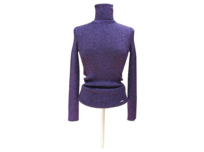 Dsquared2 suéter de lurex roxo