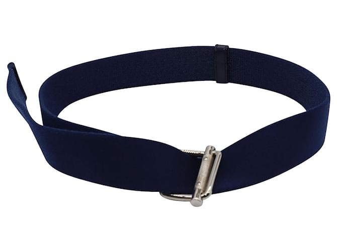 Miu Miu Buckle Closure Belt in Navy Blue Canvas Cloth  ref.477699