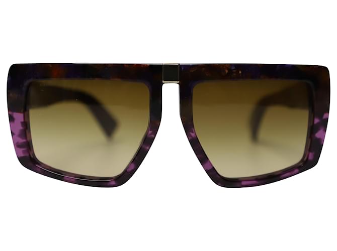 Miu Miu Schildpatt-Oversized-Sonnenbrille aus mehrfarbigem Acetat Mehrfarben Zellulosefaser  ref.477762