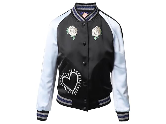 Coach x Keith Haring Reversible Bomber Jacket in Black Polyester
