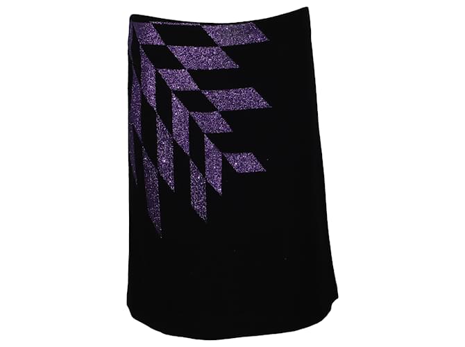 Autre Marque Versus Versace A-Line Skirt in Black Wool  ref.477884