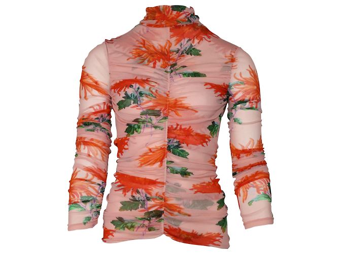 Top Diane Von Furstenberg in nylon floreale Stampa python