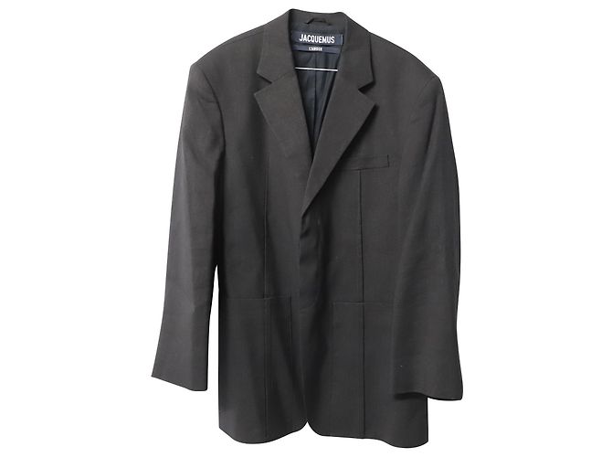 Jacquemus La Veste D'Homme Blazer in Black Hemp