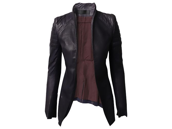 Jaqueta Biker acolchoada Haider Ackermann em couro violeta