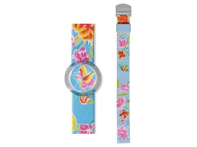 Autre Marque Relógio Swatch Pop Summer Flower Multicor