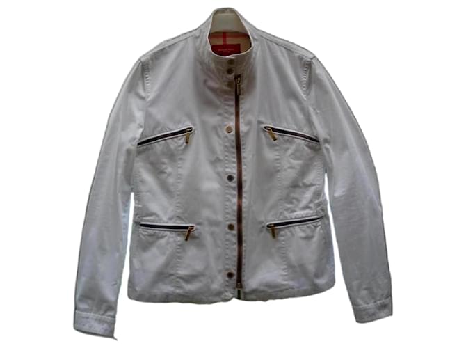 Burberry Jackets White Cotton  ref.478224