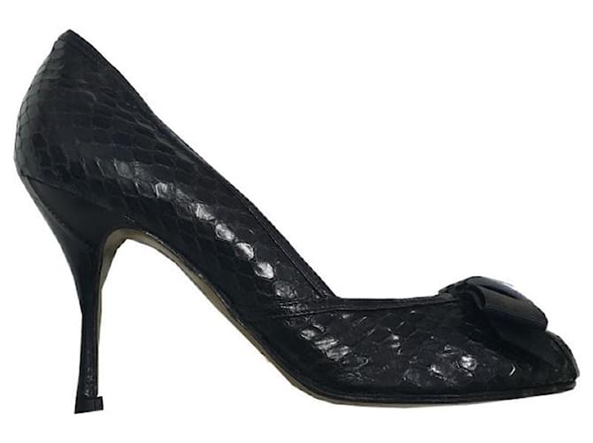Dolce & Gabbana Heels Black Leather  ref.478231