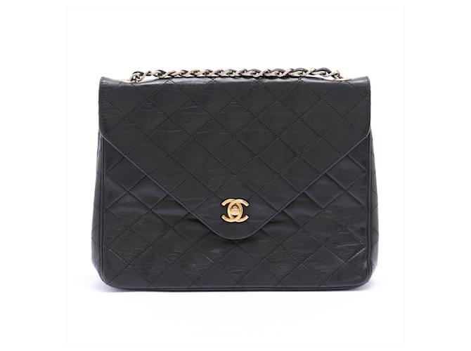 Chanel Vintage Black Leather  ref.478236