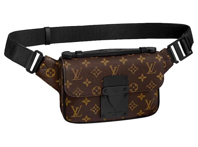 Louis Vuitton LV S Lock sling bag Brown Leather  ref.478282
