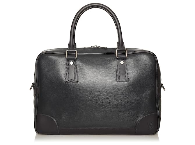 Louis Vuitton Black Utah Acoma Briefcase Leather Pony-style calfskin  ref.478384
