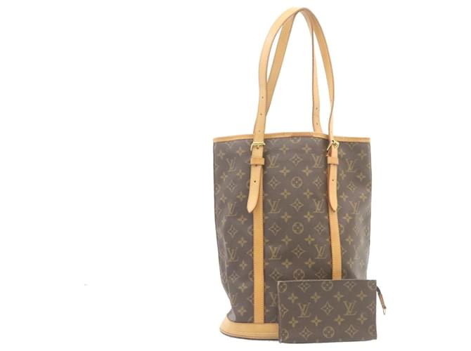 LOUIS VUITTON Monogram Bucket GM Bolsa de Ombro M42236 Autenticação de LV 28423 Monograma Lona  ref.479049