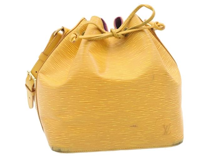 LOUIS VUITTON Epi Petit Noe Shoulder Bag Yellow M44109 LV Auth lt146 Leather  ref.479096