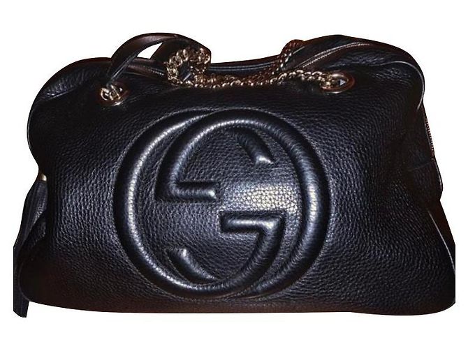 Borsa a mano Gucci Mala in pelle nera Nero
