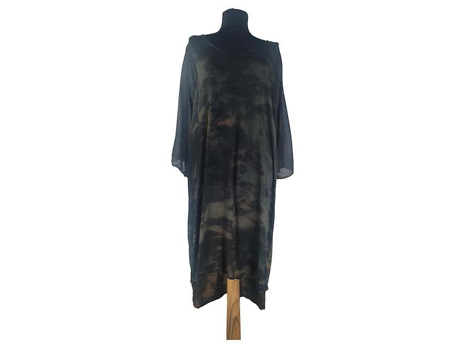 Autre Marque Rabens Saloner Kleid Tunika Grün Viskose