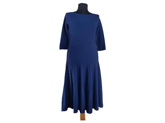 Emporio Armani Dresses Blue Viscose Elastane  ref.479206