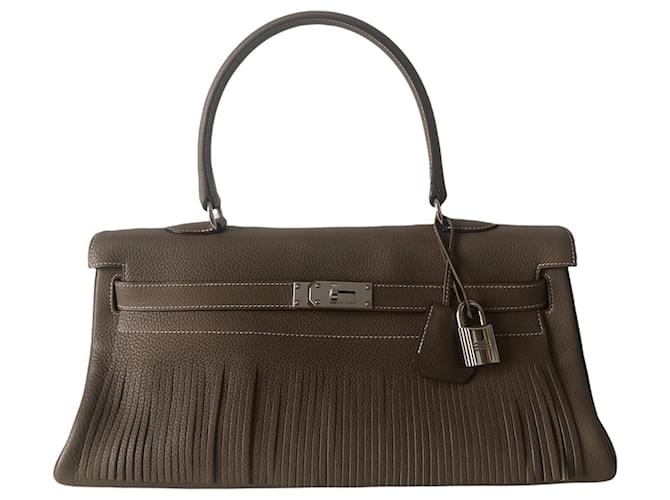 Kelly Hermès Handtaschen Braun Leder  ref.479214