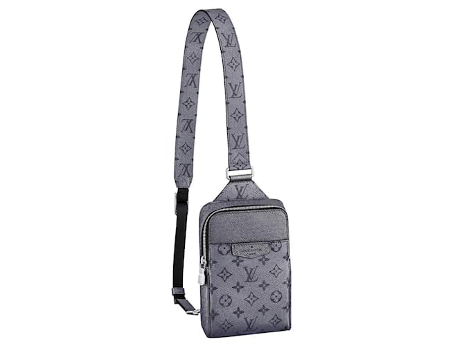 Louis Vuitton LV Sling bag Saco ao ar livre Prata Couro  ref.479229