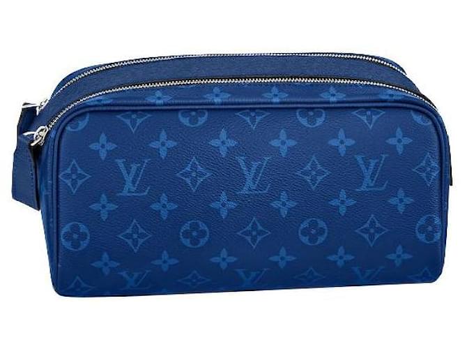 Louis Vuitton LV Dopp Kit blue Leather ref.479234 - Joli Closet