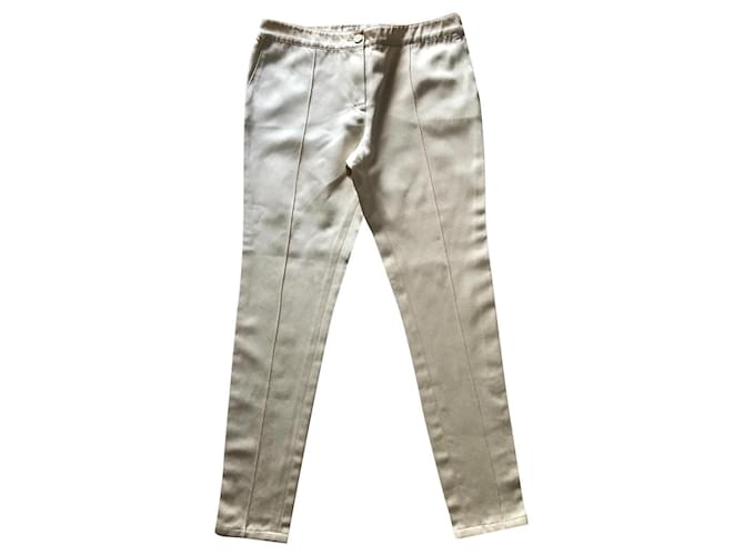 Chanel Pantalones, polainas Crudo Seda  ref.479249