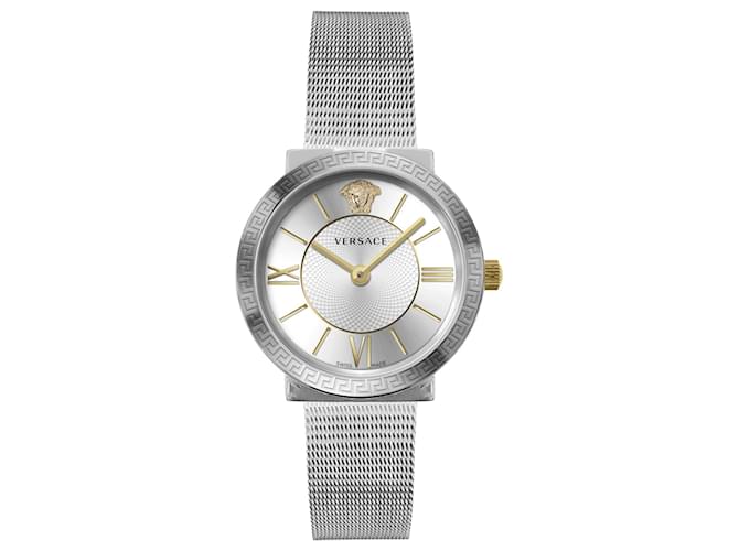 Versace Reloj de malla con glamour Plata Metálico Acero Metal  ref.479535