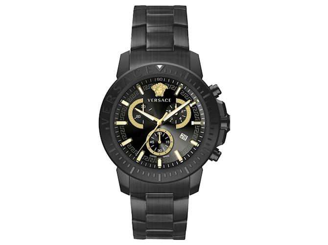 Versace New Chrono Bracelet Watch Black  ref.479538
