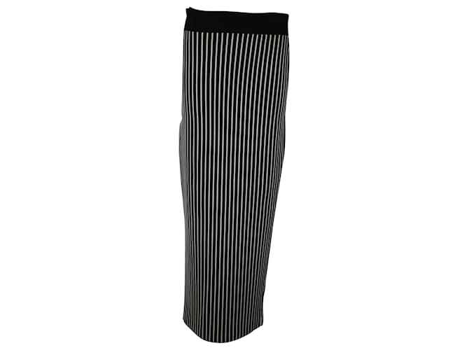 Christopher Kane Striped Maxi Pencil Skirt in Black Print Viscose Cellulose fibre  ref.479562