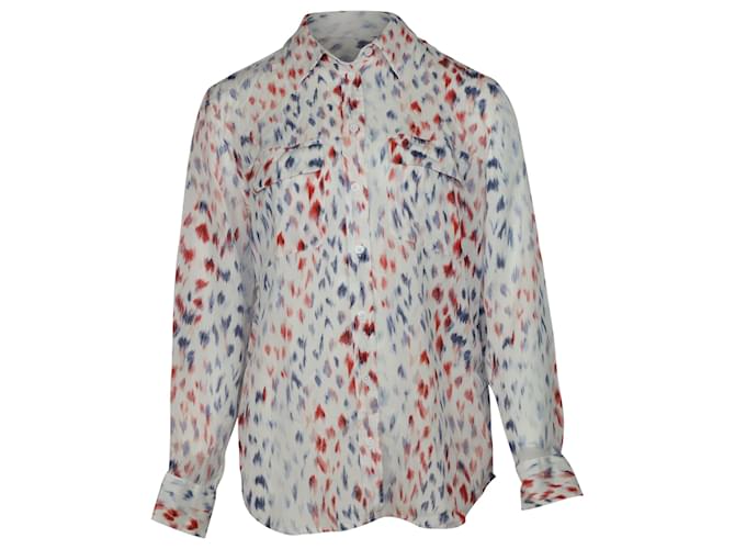 Equipment Printed Button-Down Shirt in Multicolor Silk Multiple colors  ref.479599