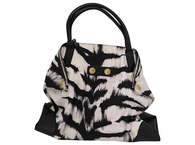 Alexander McQueen Large Tote Bag in Animal Print Cotton  ref.479638