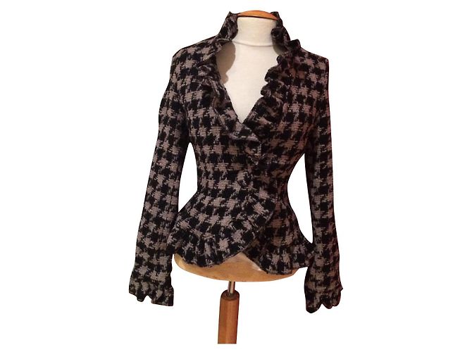 Irié Wool Jacket Black Beige