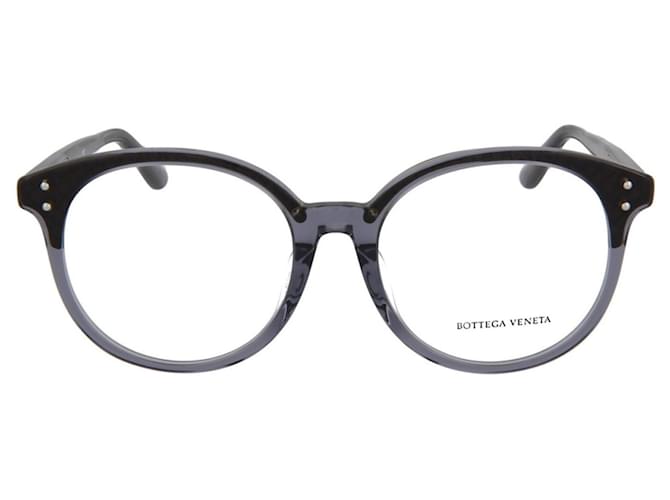 Óculos ópticos de acetato redondo Bottega Veneta Cinza Fibra de celulose  ref.480348