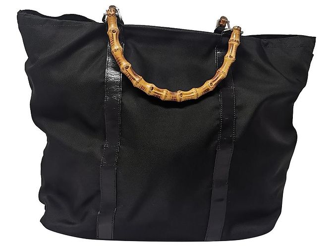 Gucci Bamboo Tote Bag Nero