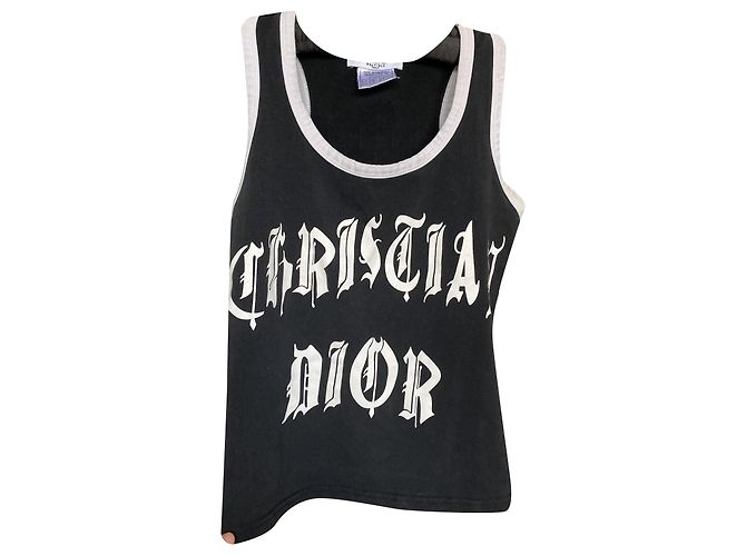 Canotta Christian Dior x John Galliano Nero Bianco