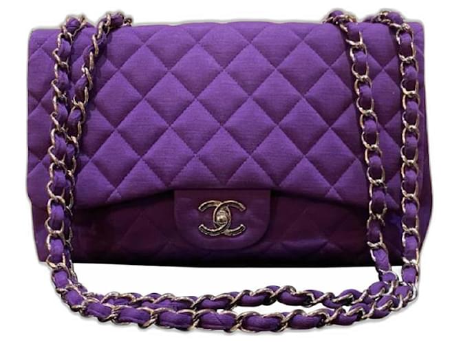Chanel Jumbo Purple Cloth ref.480439 - Joli Closet