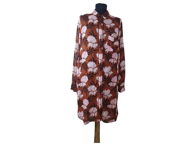 Vestido Monette Georgette Ganni de viscosa Multicolor