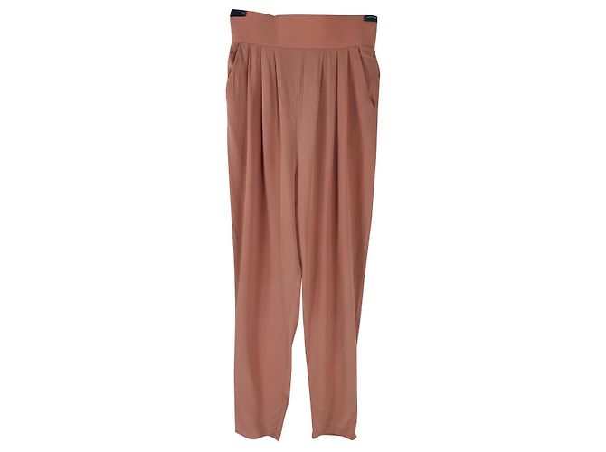 Pantaloni in seta Gemma Ganni Colore Gambero