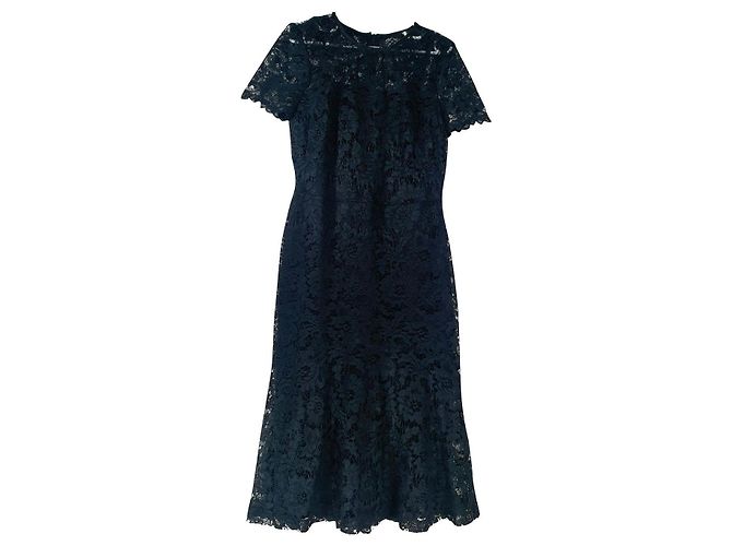 Ralph Lauren Spitzenkleid in Schwarz