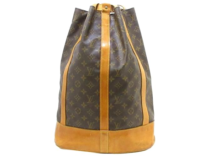 Louis Vuitton Brown Monogram Randonnee GM Leather Cloth  ref.480738