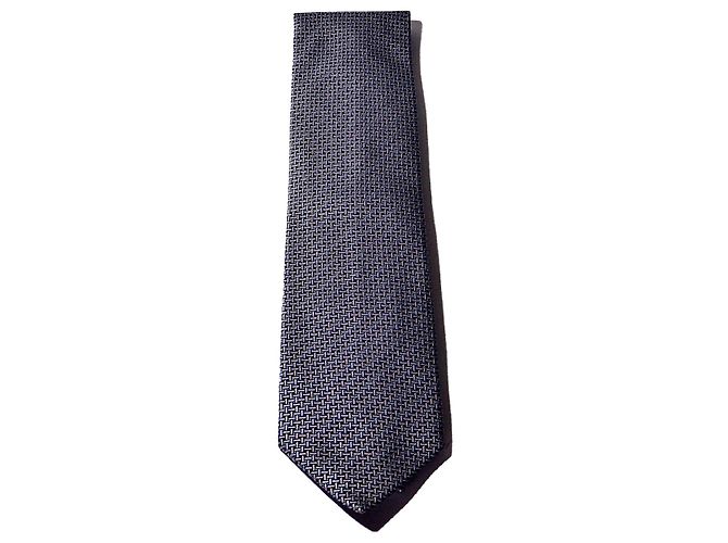 Hermès Blue Silk Tie Perrier-Jouët Edition