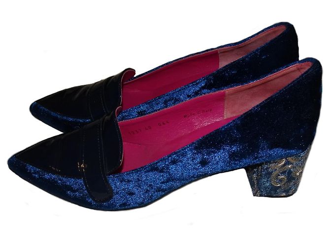 Autre Marque SCARPE LE BABE IN VELLUTO E VERNICE Multicolore