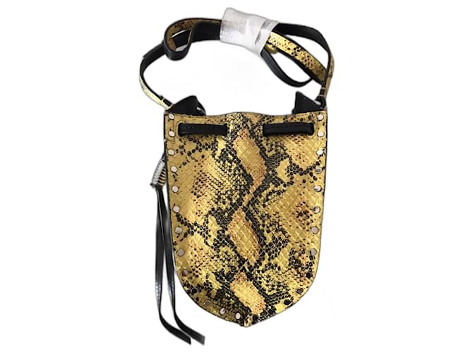 Isabel Marant Handbags Black Yellow Leather  ref.481531