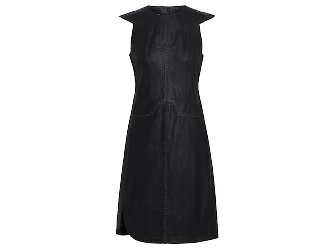 Isabel Marant Robe en cuir d'airain, Nouveau avec les étiquettes Noir  ref.481733