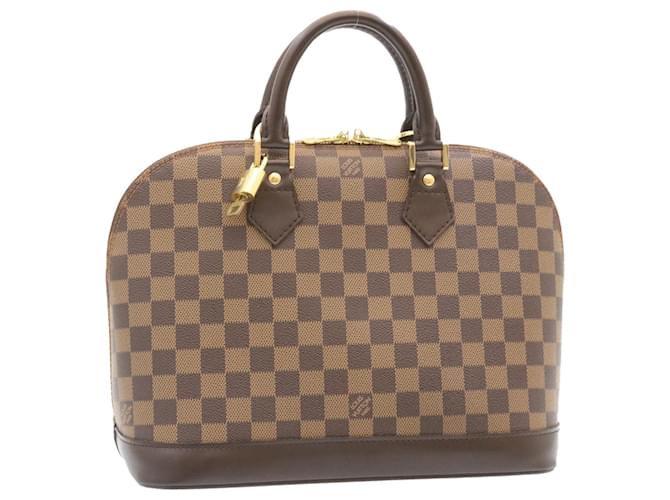 Louis Vuitton Alma Castaño Lienzo  ref.481975