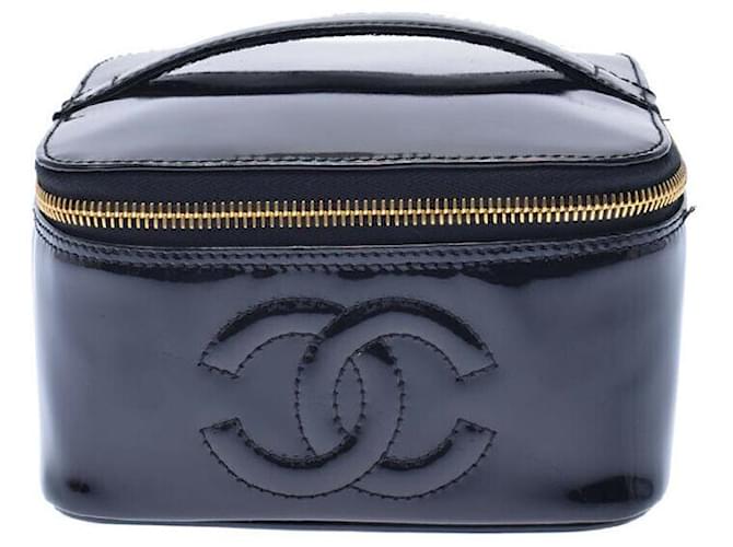 Chanel Vanity Black Leather  ref.482016