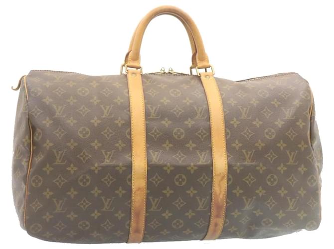 Louis Vuitton Keepall 50 Marrom Lona  ref.482088