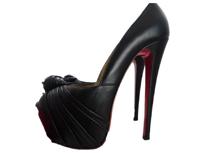 Christian Louboutin Lady Gres Pumps 20 ans 38 Black Leather  ref.482183
