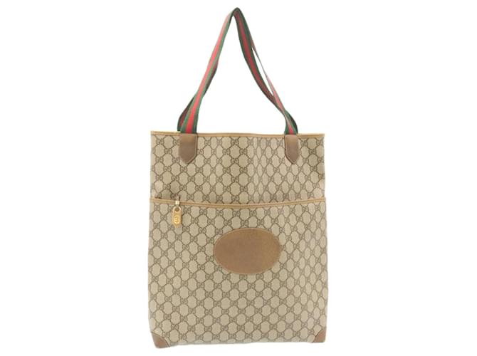 Gucci Sherry Tote Bag Pvc Beige